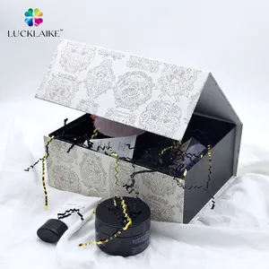 Caja rígida de cartón Scatola con impresión personalizada, caja magnética, caja magnética, embalaje, cajas de regalo plegables de lujo con tapa magnética
