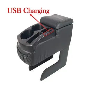 Boîte d'accoudoir centrale universelle en plastique pour voiture, pour modification, avec porte-gobelets avant et arrière, BodyKit AC-458 - Product Image 5