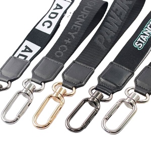 Best Metal Nylon Woven Webbing Lanyard Promotion Gift Key Chain Custom Logo Personalized Keychains Carabiners Key Holder Custom
