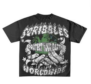 <span class=keywords><strong>T</strong></span>-shirt homme personnalisé avec logo, motif <span class=keywords><strong>t</strong></span>ête de mort, manches courtes, col rond, style streetwear délavé, mode hip-hop, hauts vintage amples en pur coton - Product Image 6