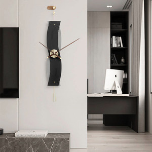 Large Size Nordic Wall <b>Clock</b> Irregular Shape Quartz <b>Movement</b> Battery Powered Living Room Decor Oversized Simple Creative Design - Product Image 2