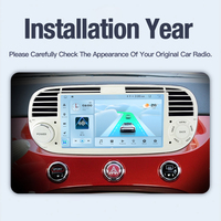 Radio Multimedia para Auto STWEI de 7 Pulgadas para FIAT 500 Abarth 2007-2015, Radio Android 13, Estéreo para Auto, WIFI, CarPlay, Reproductor de Audio, GPS, Reproductor Mp4