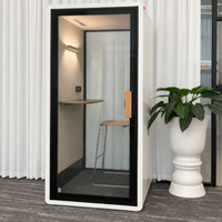 Cabine de travail insonorisée portable pour bureau, isolation acoustique, montage rapide, pour une concentration accrue dans les espaces ouverts