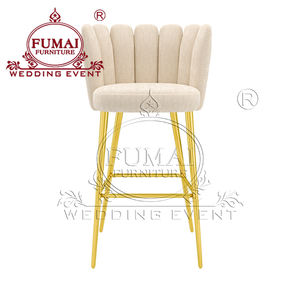 Taburetes de Bar de vino de tela beige estilo café proveedor de muebles para restaurante - Product Image 6