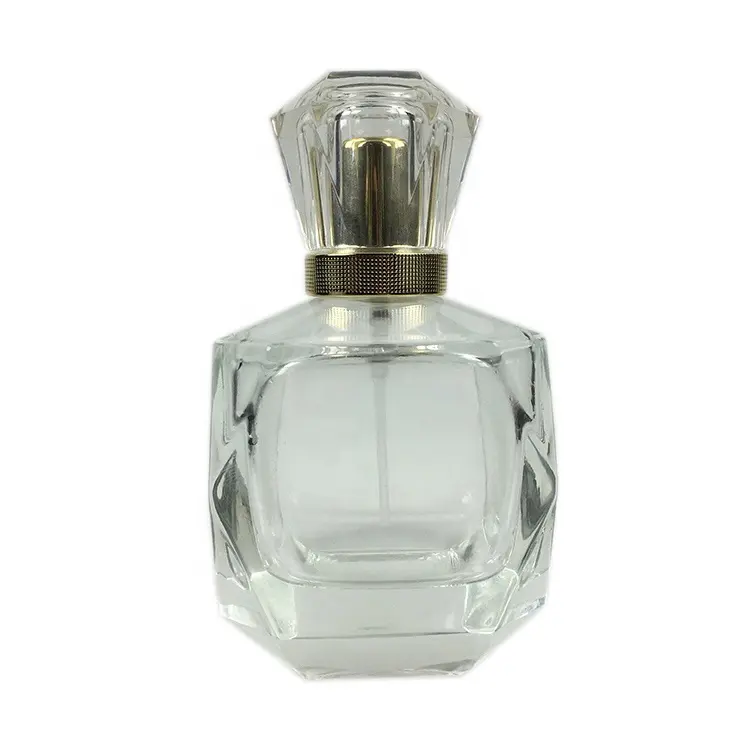 luxury glass empty crystal 30ml 60ml 100ml diamond perfume bottle spray with custom bottle cap