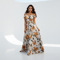 Robe Midi en Coton XL pour Femme, Modèle Novia Party 2024, d'été, sans bretelles, à imprimé floral coloré, coupe ample, style décontracté streetwear, tissée