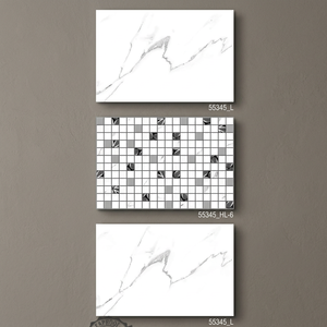 Carreau de marbre en céramique aspect agate 300x450mm brillant rectifié mural imprimé numérique 12x18 pouces salle de bain vitrée industrielle extérieure - Product Image 5
