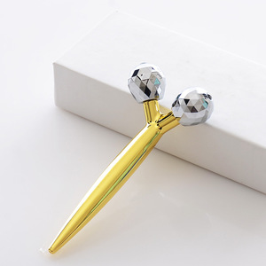 Masajeador Facial Dorado para el Cuidado de la Piel, Varita de Belleza de Aleación de Zinc para Desinflamar los Ojos, Contornear la Mandíbula y Lifting Antiarrugas - Product Image 1