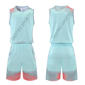 Uniformes de baloncesto sin mangas de secado rápido, venta al por mayor, conjunto de uniformes de baloncesto, conjuntos de uniformes de baloncesto reversibles para jóvenes personalizados - Product Image 2
