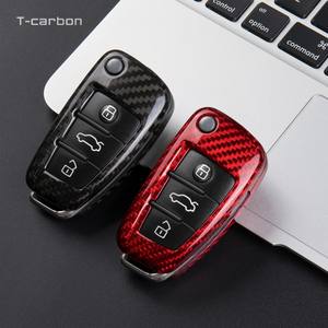 T-carbon-Funda de fibra de carbono para <span class=keywords><strong>llave</strong></span> de coche, accesorios para <span class=keywords><strong>Audi</strong></span> <span class=keywords><strong>A3</strong></span>, diseño a la moda - Product Image 2