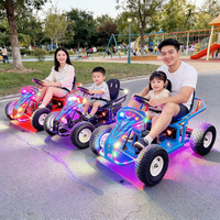 Go Kart Todoterreno con Ruedas Grandes para Niños, Vehículo Eléctrico con Batería para Padres e Hijos, Instalación de Entretenimiento con Música y Luces para Parques Infantiles