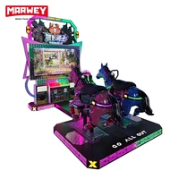 Marwey New Mall Luxe Shadow Knight Pièce de monnaie Amusement Kiddie Horse Ride Horse Racing Game Machine Vente à chaud