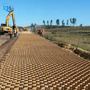 100-400 מ""מ גיאוסל HDPE גיאוסל כביש ריצוף בנייה מרוצף רשת קרקע שחור במרקם