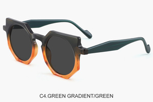 Nuovo Design speciale a forma di cornice verde <span class=keywords><strong>arancione</strong></span> gradiente occhiali da sole in acetato di qualità perfetta e alla moda - Product Image 6