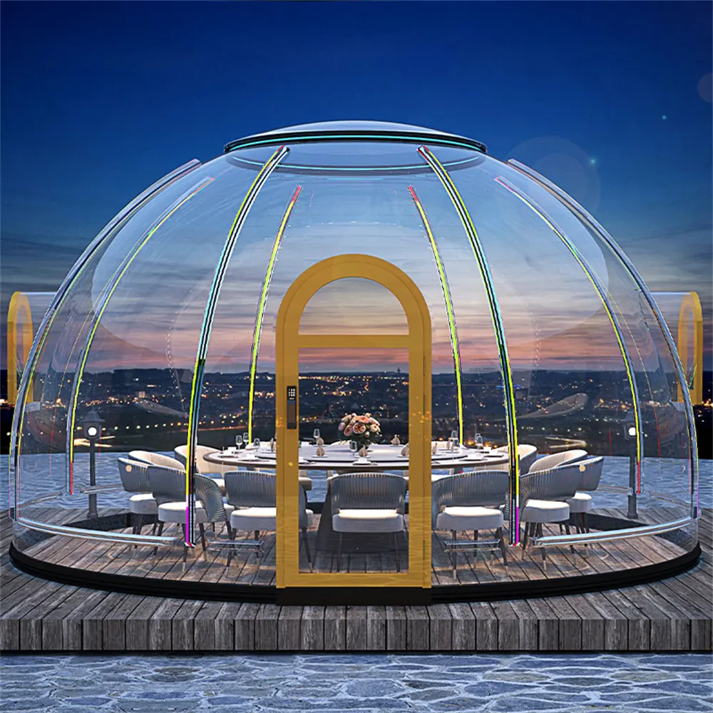 Outdoor Polycarbonate Garden Glass Transparent Camping Glamping Igloo Geodesic Dome