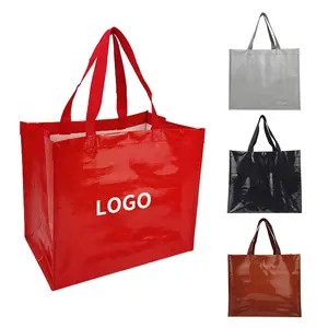 Оригинальная многоразовая сумка для покупок OEM/ODM, экологически чистая большая сумка-тоут, тканые полипропиленовые сумки, мешки
