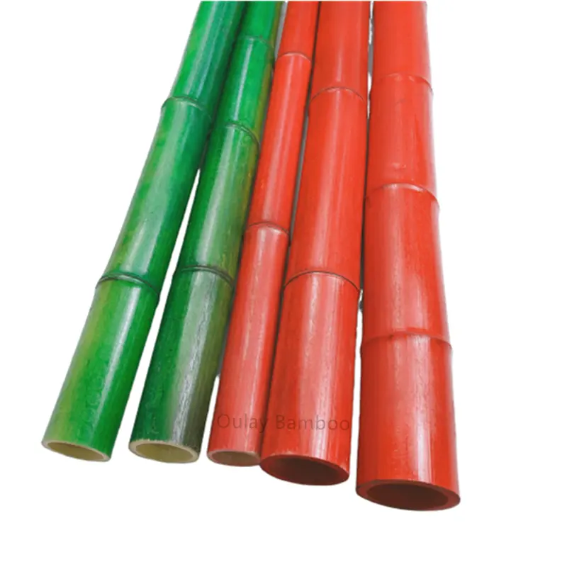 Цветные окрашенные бамбуковые палки для украшения и рэп