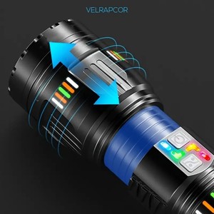 חזק 4000lm לפיד אור חירום הילוך הליכה גלגל הוביל פנס עבור קמפינג חיצונית סוללה נטענת - Product Image 3