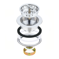 Tuyau d'évacuation d'évier de cuisine en acier inoxydable 304 de 3-1/2 pouces avec verrouillage par torsion, norme américaine