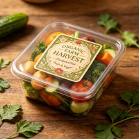 Autocollants personnalisés pour fruits et légumes biologiques, étiquettes en vinyle imperméables, conformes aux normes alimentaires, logo personnalisé, emballage de produits, autocollants en rouleau pour la marque