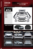 Kit carrosserie et lames arrière en fibre de carbone pour Porsche Panamera 2017 2018 2019 2020 971.1 amélioré 971.2 GTS 2023