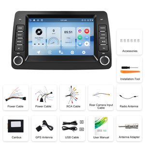 Radio de Coche Android de Doble DIN y 7 Pulgadas Podofo para <span class=keywords><strong>Fiat</strong></span> Panda 2002-2012, Carplay Inalámbrico, Android Auto, GPS, 4+64G, Servicios OEM - Product Image 6