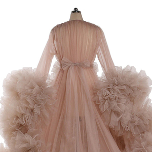 Robe de maternité en tulle à volants pour séance photo, tenue de nuit faite à la main pour séance photographique, robe de <span class=keywords><strong>grossesse</strong></span> pour <span class=keywords><strong>shooting</strong></span> photo - Product Image 5