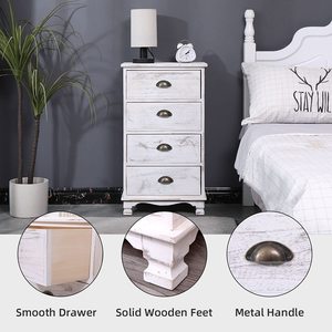Wood Storage Cabinet Vertical Storage Organizer Unit for Bedroom No Assembly Required Chest of Drawers
