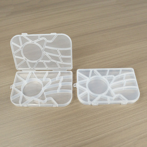 Transparent PP Plastic Storage Box Rectangle 19.8x12.8x1.8cm With Compartments For Jewelry Tools Beads Fishing Gear - Product Image 1