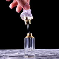 Bouteille de parfum en cristal d'améthyste naturelle, 1 pièce, huile de luxe, décoration de salon