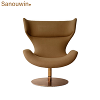 Chaise pivotante à cadre en métal de haute qualité nouveau design avec tissu confortable pour la maison ou l'hôtel pour les canapés de salon