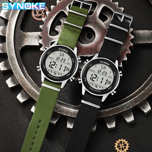 Reloj Deportivo Digital para Hombre, Resistente al Agua, Correa de Nailon, Luminoso, 5 BAR, Esfera de 30 mm, Caja de Resina, para Correr y Hacer Senderismo - Product Image 4