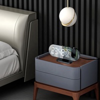 FM Radio LED Digitale Slimme Wekker Tafel Elektronische Bureauklok USB Oplaadbare Wekker met 180° Tijdprojectie Snooze-functie