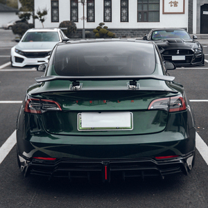 Aileron arrière électrique réglable en fibre <span class=keywords><strong>de</strong></span> carbone pour <span class=keywords><strong>Tesla</strong></span> <span class=keywords><strong>Model</strong></span> <span class=keywords><strong>3</strong></span>/Y, à fixer par perçage et boulonnage, sans éclairage, couleur carbone d'origine - Product Image 6