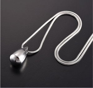 Полированная урна-капелька из нержавеющей стали, подвеска для кремации, памятное ожерелье, держатель для золы, ювелирные изделия для человеческого сувенира - Product Image 4