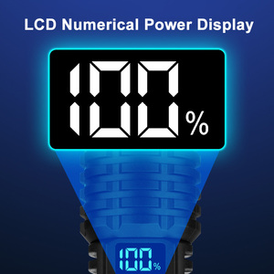 Пластиковый фонарик из АБС-пластика XHP70, светодиодный ЖК-дисплей с цифровым дисплеем, красный синий свет, резак для ремня безопасности, 4500 люмен, масштабируемый наружный фонарик - Product Image 4