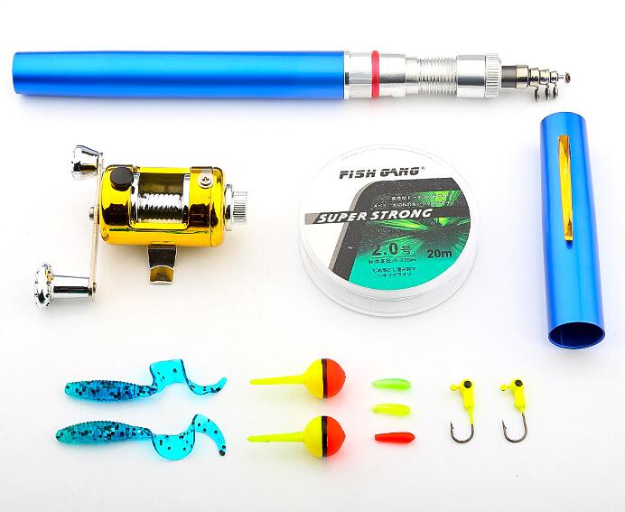 Portable Pocket Telescopic Mini Fishing Pole Pen Shape Folded Fishing Rod  Hard Portable Durable Winter Ice Fishing Rod Lake Rod