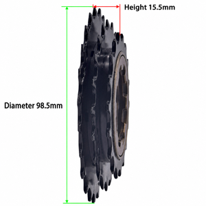 Piñón <span class=keywords><strong>de</strong></span> <span class=keywords><strong>Bicicleta</strong></span> 18-<span class=keywords><strong>21</strong></span>-24T, Piñón <span class=keywords><strong>de</strong></span> 3 <span class=keywords><strong>Velocidades</strong></span> con Rosca, Piñón para <span class=keywords><strong>Bicicleta</strong></span> Plegable, Piñón Externo con Rosca 18007 - Product Image 4