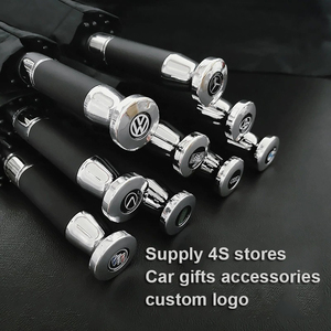 Parapluie pour cadeaux de voiture Conception droite plaquée argent en Fiber de carbone pour Rolls Royce Benz <span class=keywords><strong>Audi</strong></span> Golf 4S Store Utilisation commerciale - Product Image 5