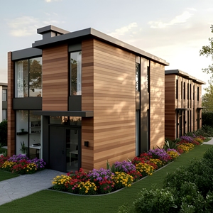 Maison en <span class=keywords><strong>bois</strong></span> préfabriquée à faible coût, écologique, durable, contemporaine, imperméable, alimentée à l'énergie solaire, pour hôtel - Product Image 1
