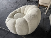 Pumpkin Boucle Lounge Chaise rembourrée-L'ajout parfait à votre chaise rembourrée Pumpkin Boucle Lounge