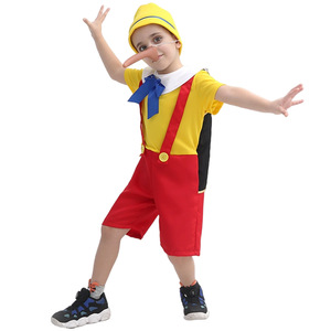 Costume de carnaval d'Halloween pour enfants, costume de film <span class=keywords><strong>Pinocchio</strong></span> à long nez, jeu de rôle, cosplay, costume fantaisie pour enfants - Product Image 2