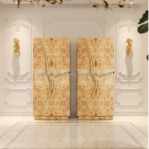 Mueble <span class=keywords><strong>Bar</strong></span> Esquinero de Acero Inoxidable Boca Do <span class=keywords><strong>Lobo</strong></span> Design, Elegante Vinoteca de Madera Blanca para el Hogar o Hotel, Mueble para Sala de Estar - Product Image 5