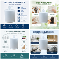 Bouteilles à pompe en plastique PP blanc de 500 ml, bouteilles distributrices vides en gros pour hôtel et usage domestique, désinfectant pour les mains, savon liquide et lotion