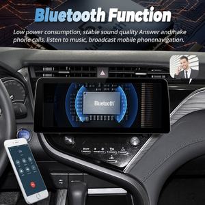 Reproductor de Video para Auto con Pantalla de 12.3 Pulgadas y Resolución 1920*720, Android 13, Radio Estéreo para Toyota Camry 2018, GPS, Multimedia, Carplay, Unidad Principal de 128GB - Product Image 3