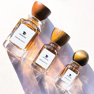 Venta Directa de Botellas de Perfume Únicas de 30 ml, Redondas, Diseño de 50 ml, Botellas de Vidrio para Perfume de 100 ml con Tapa de Madera - Product Image 5