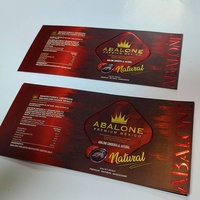 Autocollants personnalisés en feuille d'or rouge avec estampage à chaud UV pour l'emballage de bouteilles de cosmétiques et d'aliments