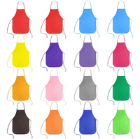 Tablier promotionnel personnalisé Tablier pour enfants en tissu non tissé imprimé de dessins animés Tablier non tissé de peinture de cuisine avec logo imprimé