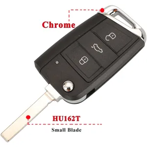 Carcasa de Llave Plegable para Auto, Compatible con VW Golf 7/Sportsvan GTI MK7/Passat B8/Jetta/Touran/Skoda Octavia A7/Seat Leon/<span class=keywords><strong>Ibiza</strong></span> - Product Image 3