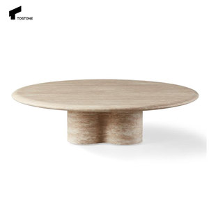 Table basse en travertin blanc naturel Tostone 2025, design tendance, pour un intérieur minimaliste, salon, villa, décoration intérieure - Product Image 2